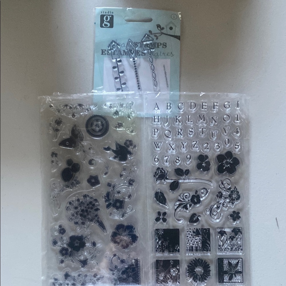 Studio G Clear Home Design Stamps - Black and Gray